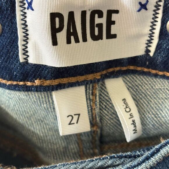 Paige verdugo ankle skinny jeans gems two tone denim raw hem size 27 - Picture 4 of 11